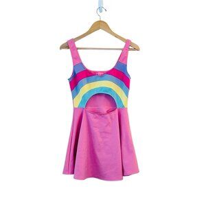 Sugar Thrillz Dolls Kill Dress Womens Medium Magic‎ Moment Cut Out Rainbow Girly